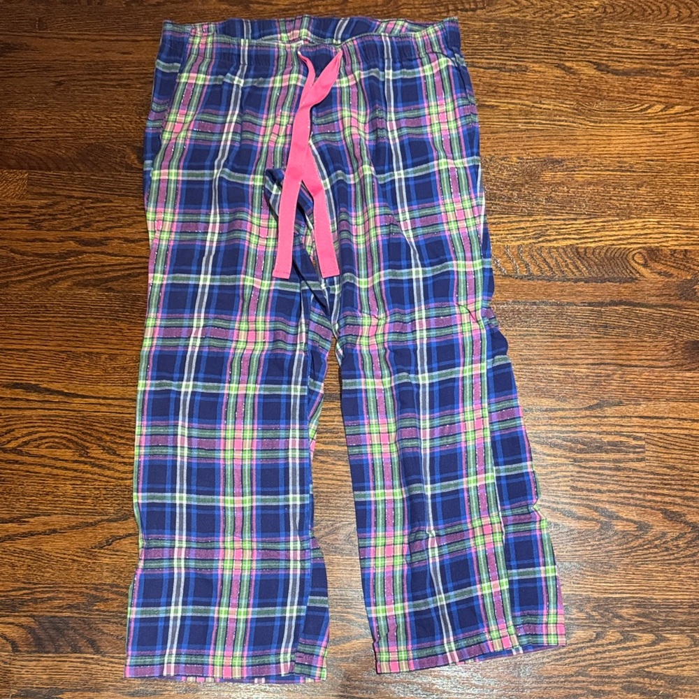 Old Navy  Plaid Pajama Pants with Pink Drawstring